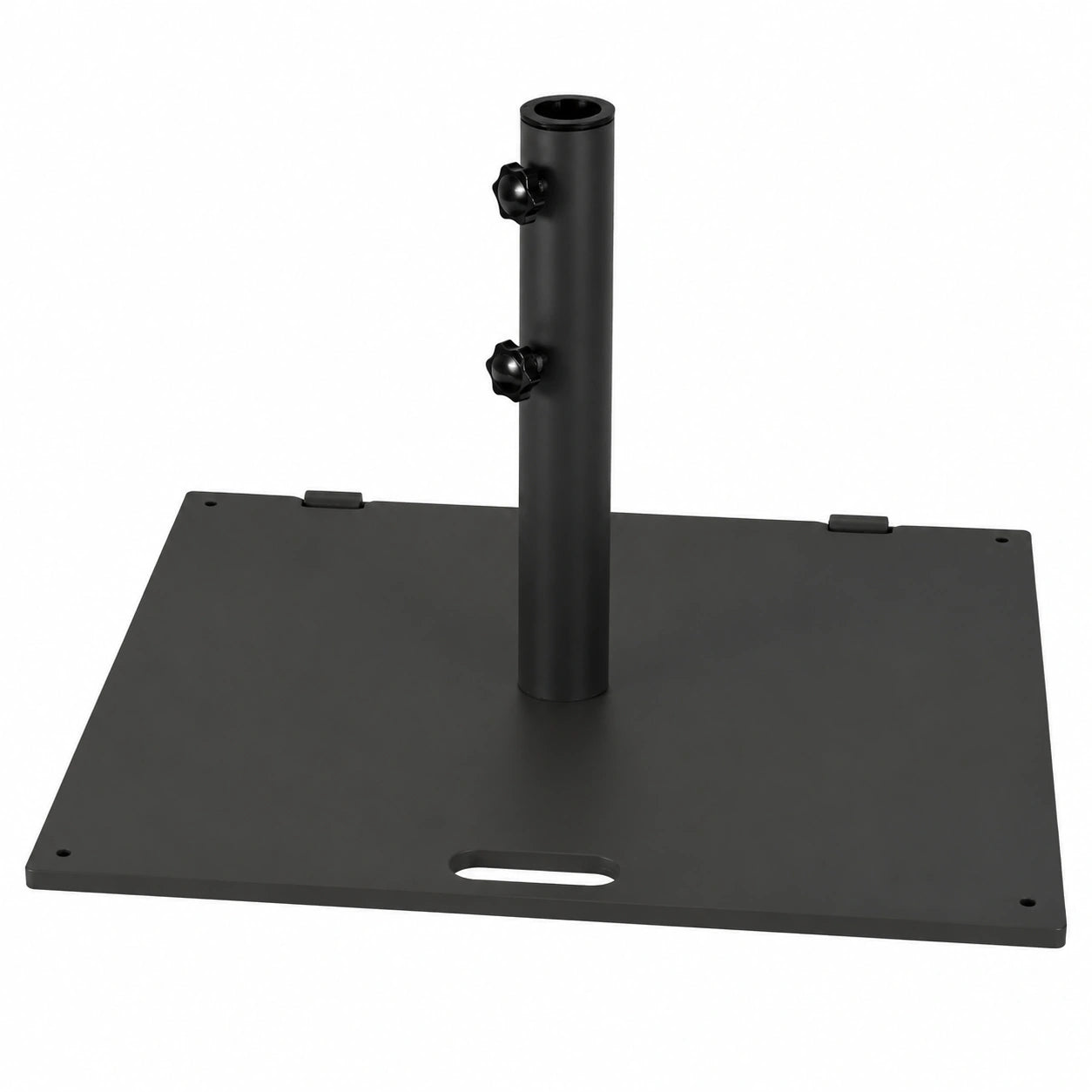 COSTWAY Schwerer Sonnenschirmständer mit Rädern, Quadratisches Schirmgewicht für 41/49 mm Stangen, Ideal für Garten und Terrasse