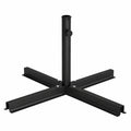 Outsunny Kreuzständer für Sonnenschirme, 4 kg, für Masten Ø38-48mm, Balkon und Garten, Schwarz