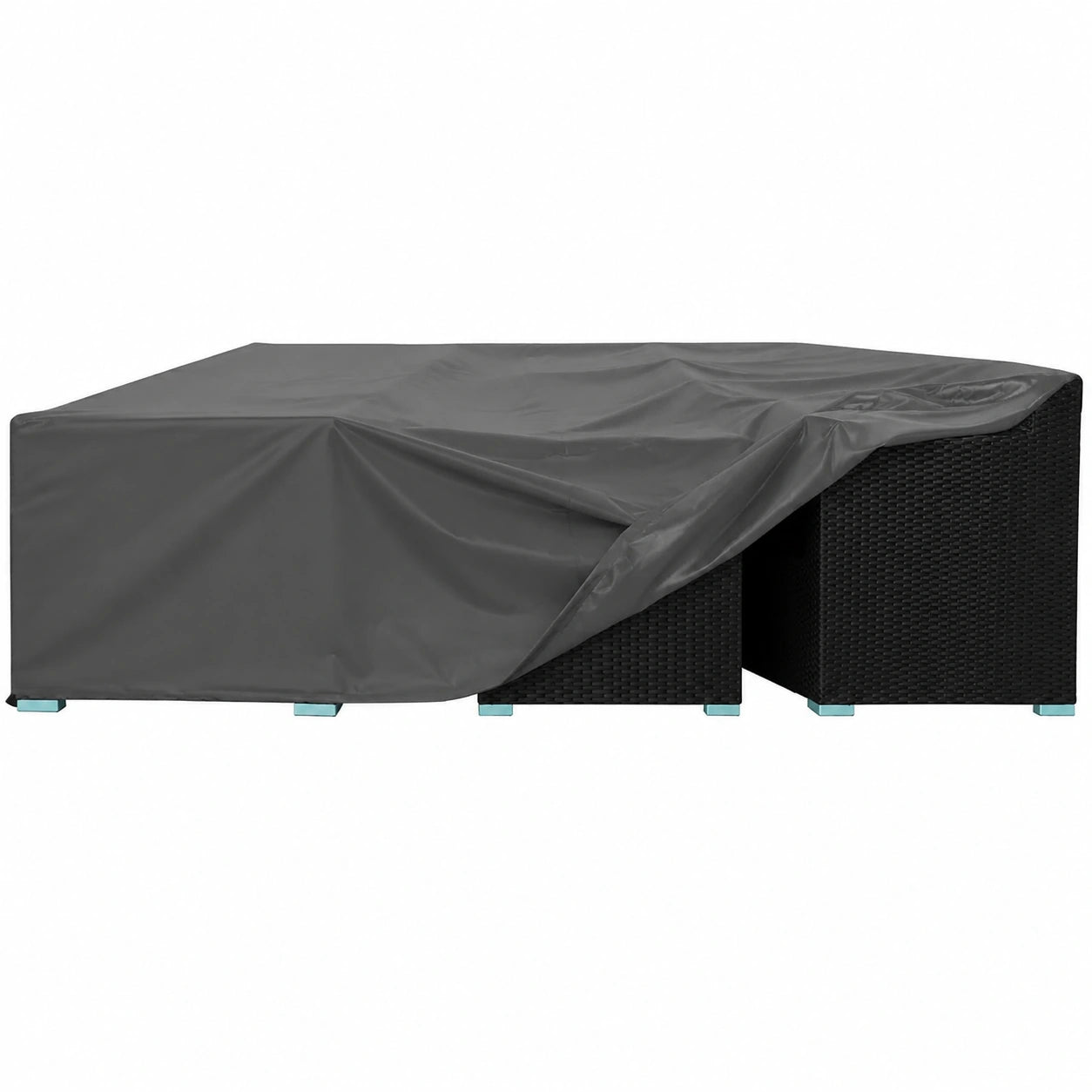 Wasserdichte Gartenmöbelabdeckung für Lounge-Sofa, 80x50x50 cm, langlebiges 600D Oxford-Gewebe, Schutz vor Wetter, Staub und UV-Strahlen