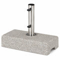 KHG Granit Sonnenschirmständer, rechteckig, 45x22 cm, Universalgröße, 25 kg, mit Tragegriffen