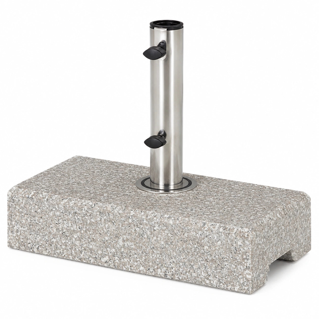 KHG Granit Sonnenschirmständer, rechteckig, 45x22 cm, Universalgröße, 25 kg, mit Tragegriffen