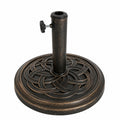 Vintage Sonnenschirmständer, Ø 45 cm, für 34-48 mm Stangen, Schwarz/Bronze Design