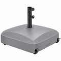 tillvex® Rollbarer Schirmständer PAVERA mit Bremse, befüllbar 37L/56kg, wetterfest & UV-beständig