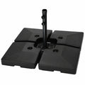 Montafox 4-teiliger Sonnenschirmständer für Ampelschirme, befüllbar, 90L/150kg, 7 Jahre Garantie