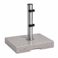 Stabiler Granit-Sonnenschirmständer 30KG für Balkon und Garten – Mit Edelstahlrohr für Schirme 32-48mm, Quadratisch 43x38cm