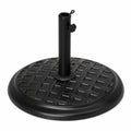 Runder Betonschirmständer Schwarz, 15 kg, Ø 45 cm, für Sonnenschirme bis 2 m