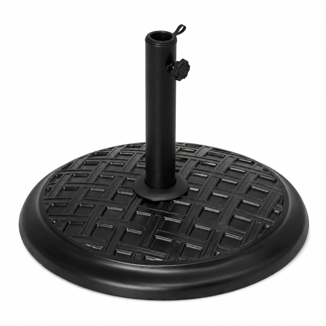 Runder Betonschirmständer Schwarz, 15 kg, Ø 45 cm, für Sonnenschirme bis 2 m