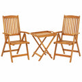 Beliani Gartenmöbel-Set aus Akazienholz, 2-teilig, verstellbar, rustikaler Stil, Java